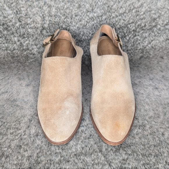 Soludos Savannah Slingback Heeled Mules Tan Women's 8 - Picture 3 of 11
